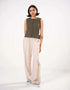 RIBBED BUTTON UP TANK TOP